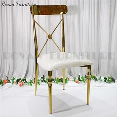 Cadeiryddion cefn metel dur di-staen aur moethus