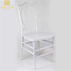 Resin Cadeirydd Priodas Acrylig Gwyn Clir