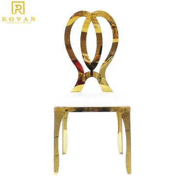 Cadeirydd Priodas Glöyn Byw Aur Dur Di-staen